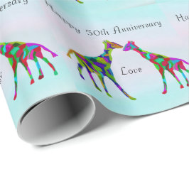 Giraffe Kärlek 50-årsdagen Presentpapper