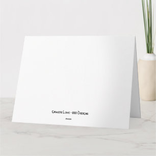 Giraffe Kärlek Card Kort