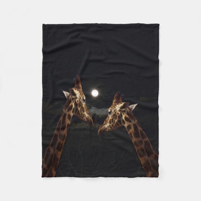 Giraffe Kärlek i måndags, liten Fleecefilt (Framsidan)
