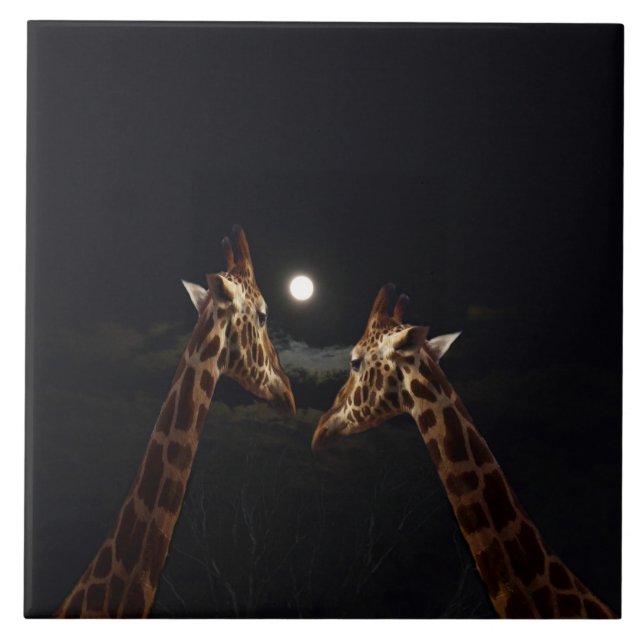 Giraffe Kärlek i månljuset, Kakelplatta (Framsidan)