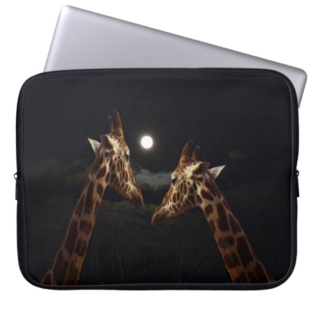 Giraffe Kärlek i månljuset, Laptop Sleeve (Framsidan)