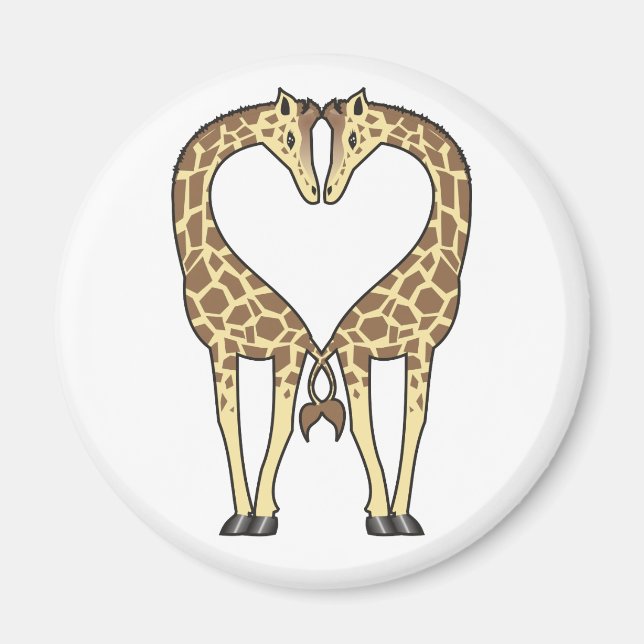 Giraffe Kärlek Magnet (Framsidan)