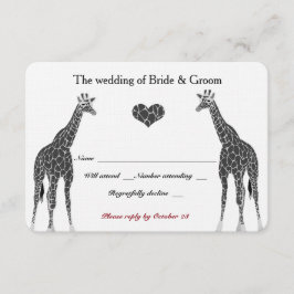 Giraffe Kärlek OSA Kort