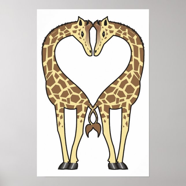 Giraffe Kärlek Poster (Framsidan)