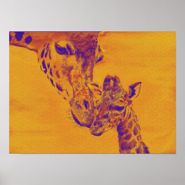 giraffe kärlek poster