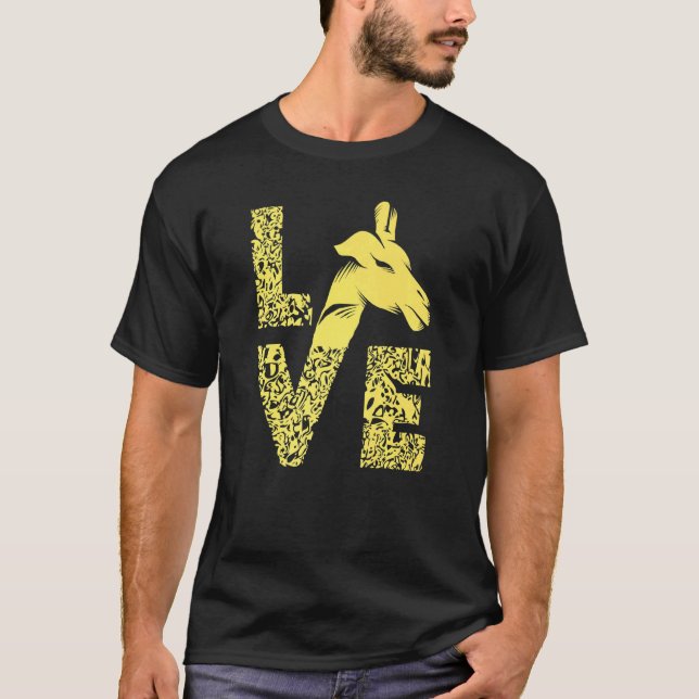 Giraffe Kärlek Tallest Ruminant Camelopard Safari  T Shirt (Framsida)