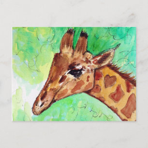 Giraffe Kärlek vykort
