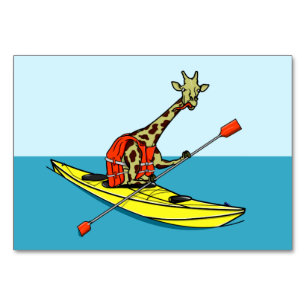 Giraffe Kayaking Bordsnummer