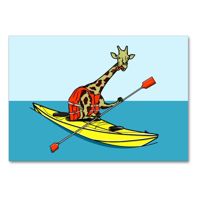Giraffe Kayaking Bordsnummer (Framsidan)