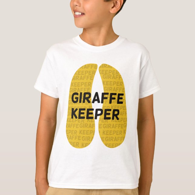 Giraffe Keeper Hoofprint T Shirt (Framsida)
