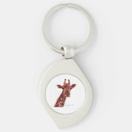 giraffe key chain swirl silverfärgad nyckelring