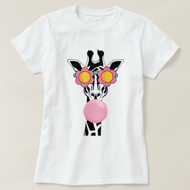 Giraffe Kids Boys Girls Women giraffe Älskare T Shirt (Design framsida)