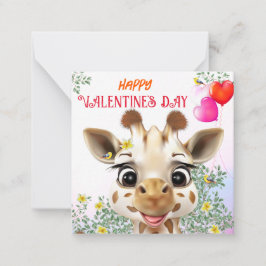 Giraffe Kids Classroom Valentine Cards Anteckningskort
