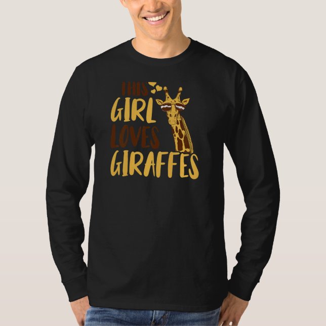 Giraffe Kids Kärlek Giraffes T Shirt (Framsida)
