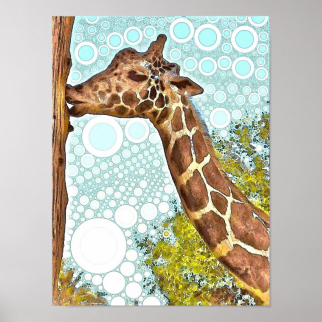 Giraffe Kiss Poster (Framsidan)