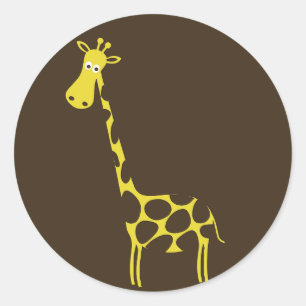 Giraffe-klistermärken Runt Klistermärke