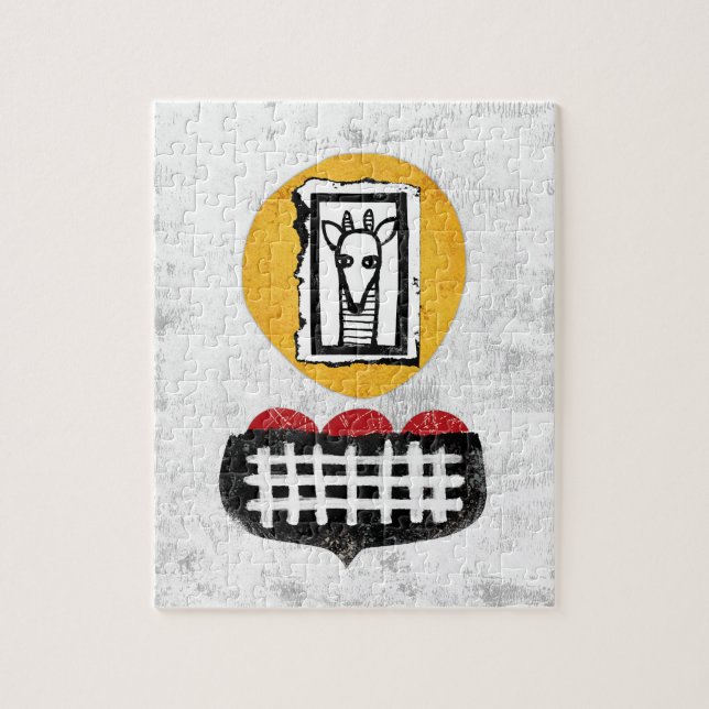 Giraffe kommer att om du vill Jigszle Puzzle Pussel (Vertikal)