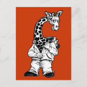 Giraffe-Kostym Vykort