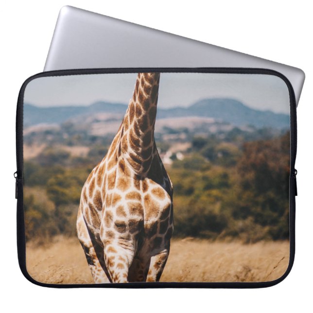 GIRAFFE KRUNDA AV BRÖSTGRAS LAPTOP FODRAL (Framsidan)