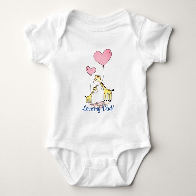 Giraffe lär sig Fly Balloons T Shirt (Framsida)