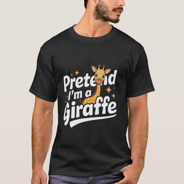 Giraffe Låt Mig Vara En Giraff T Shirt (Framsida)