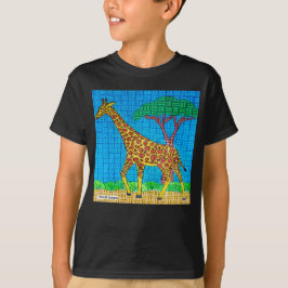 Giraffe (levande) - Pojks grundläggande T-Shirt