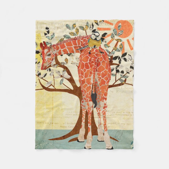 Giraffe & Little Bird Sunny Day Fleece Blanket (Framsidan)