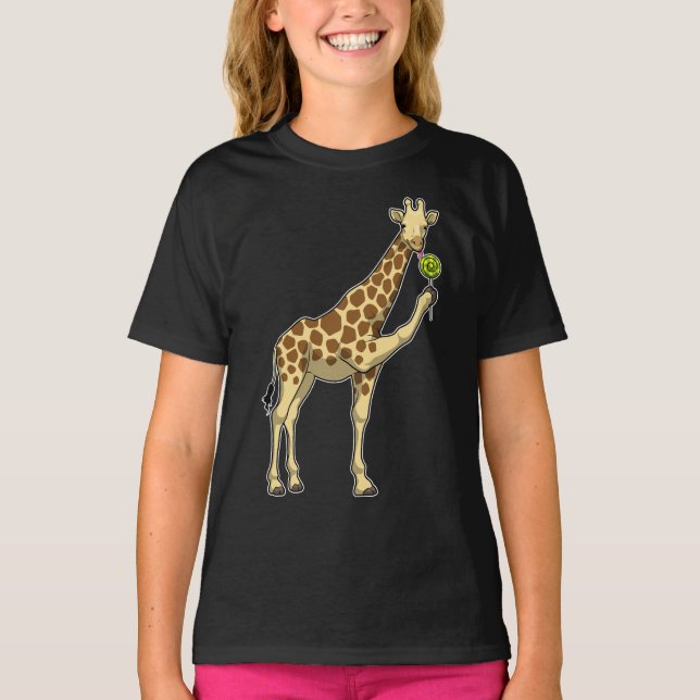 Giraffe Lollipop T Shirt (Framsida)