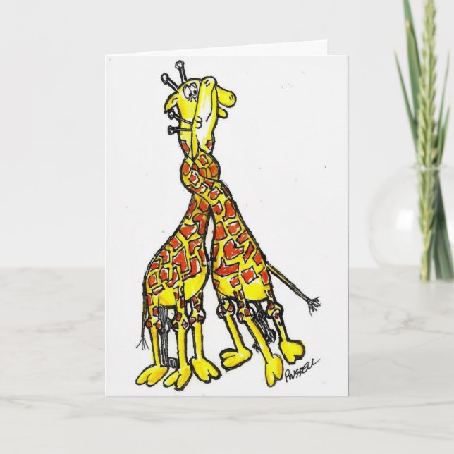 GIRAFFE LOVE KORT (Framsida)