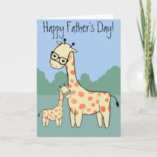 Giraffe - Lycklig Fars dag Kort