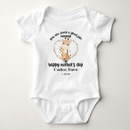 Giraffe Lycklig Mors dag med Namn T Shirt
