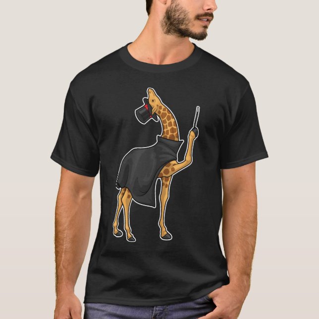 Giraffe Magician Magic trollspö T Shirt (Framsida)