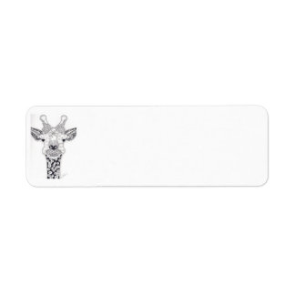 Giraffe Mailing Label Returadress Etikett