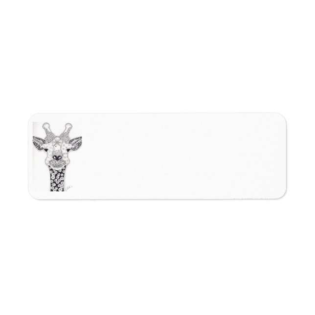 Giraffe Mailing Label Returadress Etikett (Framsidan)