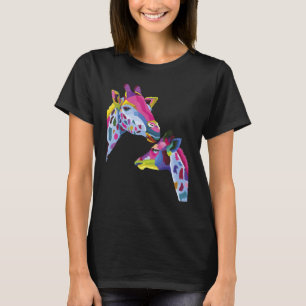 Giraffe Mamma Giraffes for New mamma Kissing Baby T Shirt