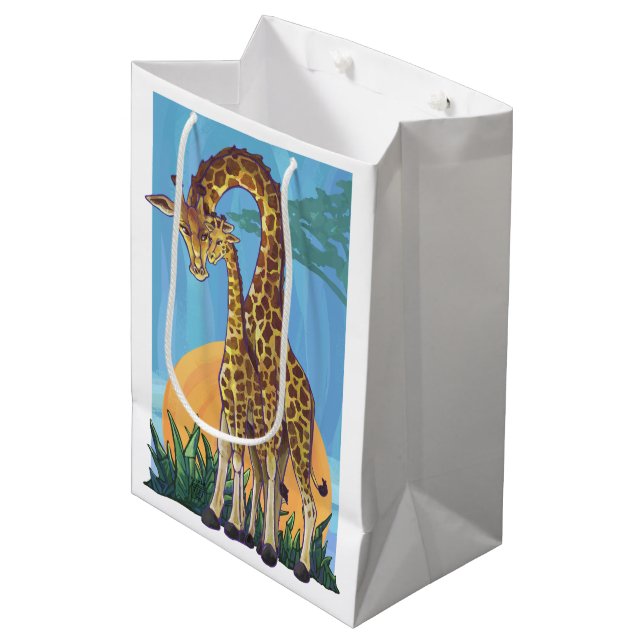 Giraffe Mamma och Baby (Framsidan Vinklad)