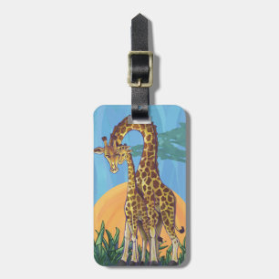 Giraffe Mamma och Baby Bagagebricka