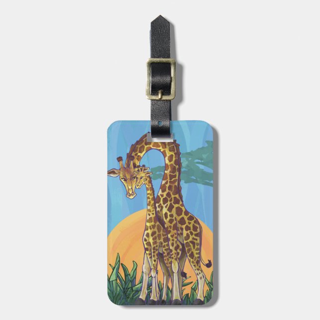Giraffe Mamma och Baby Bagagebricka (Vertikal Framsida)