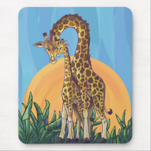 Giraffe Mamma och Baby Musmatta