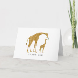 Giraffe Mamma och Baby Shower Tack Kort