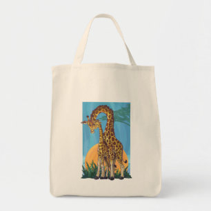 Giraffe Mamma och Baby Tygkasse
