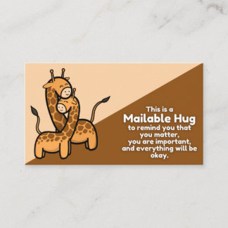 Giraffe Mavailable Hug-kort