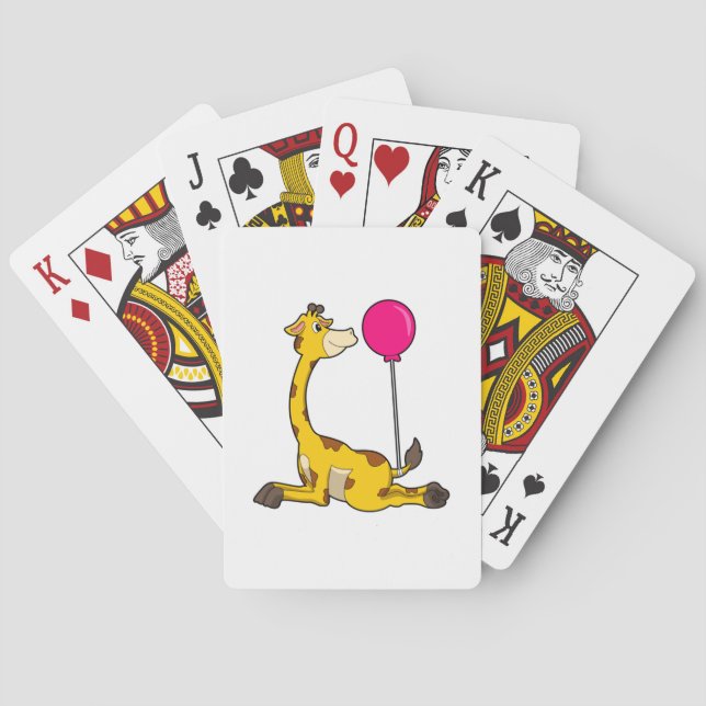 Giraffe med Balloon Casinokort (Baksidan)