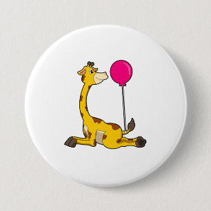Giraffe med Balloon Knapp