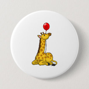 Giraffe med Balloon Knapp