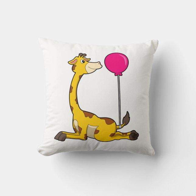 Giraffe med Balloon Kudde (Framsida)