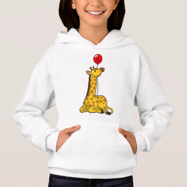 Giraffe med Balloon T Shirt (Framsida)
