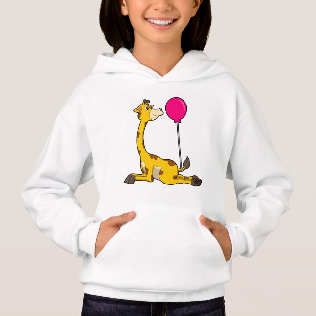 Giraffe med Balloon T Shirt (Framsida)