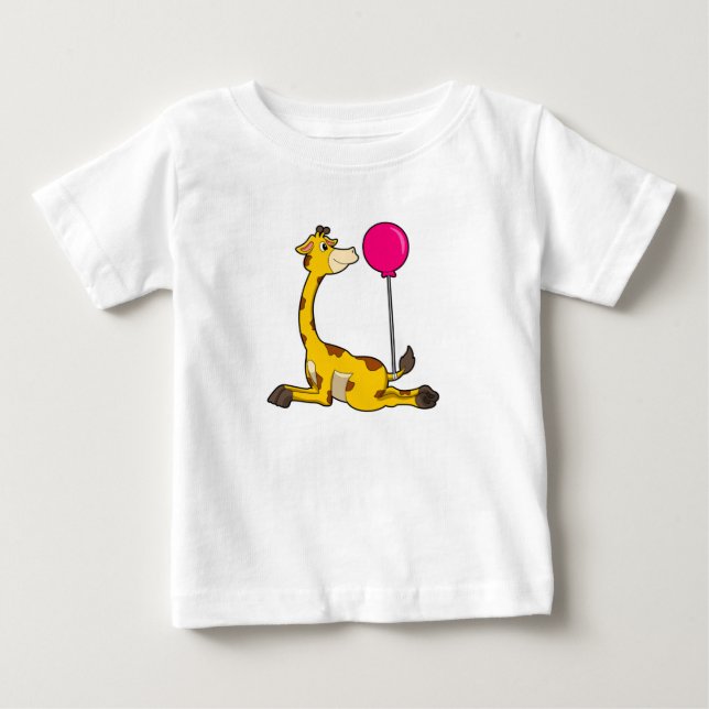 Giraffe med Balloon T Shirt (Framsida)