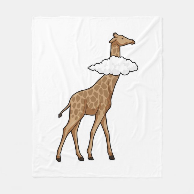 Giraffe med Cloud Fleecefilt (Framsidan)